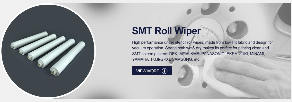 MANUFACTURING SMT ROLL WIPER, CLEANROOM WIPER, SMT SPLICE TAPE, SMT SPARE PART